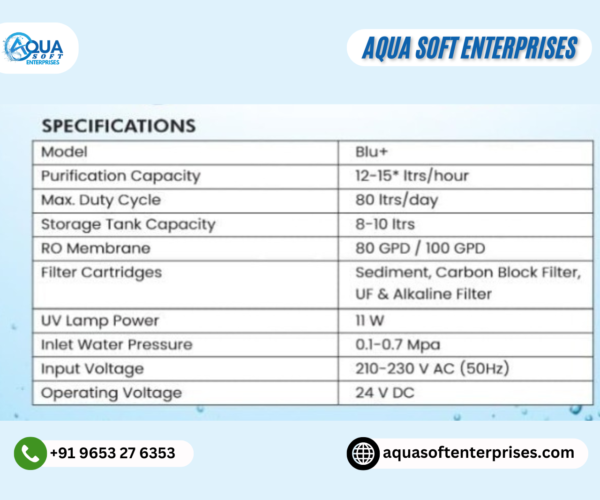 Pure One Blu+ RO+UV+UF Water Purifier System - Image 5