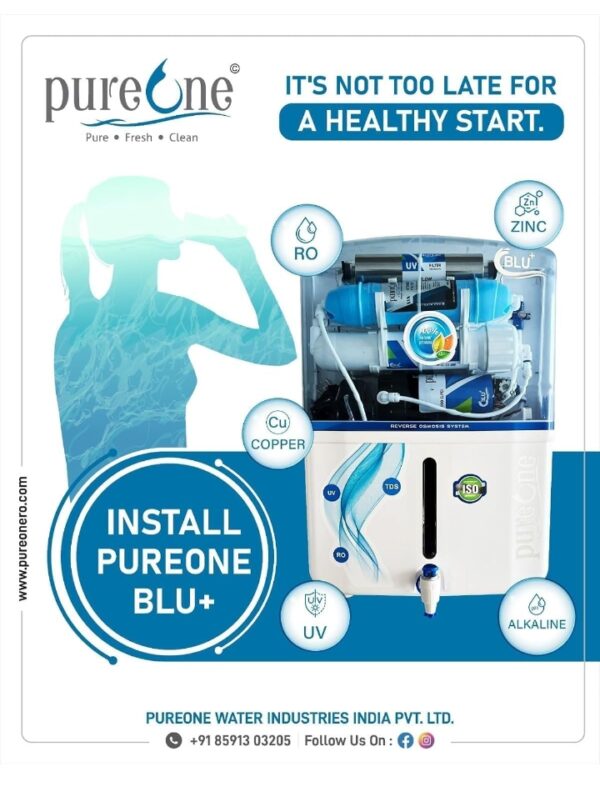 Pure One Blu+ RO+UV+UF Water Purifier System - Image 2