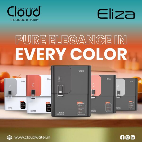 CLOUD ELIZA Black Black water purification | RO+UV+ALKALINE+COPPER+TDS - Image 2