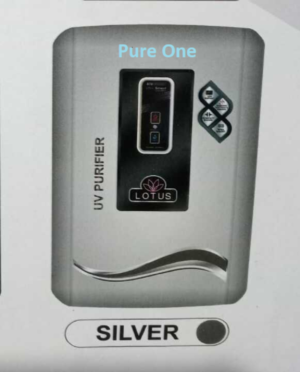 PUREONE Lotus UV Water Purifier, No Storage Tank, Pack of 1, Silver