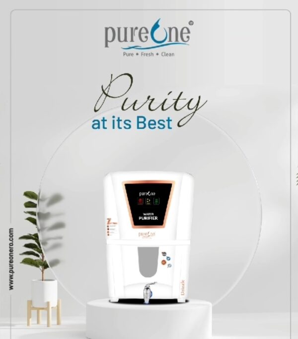 Pureone Drizzle COPPER+RO+UV+TDS 12 L electric borewell water purifier 12 L - Image 5