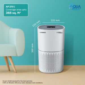 Eureka Forbes Smart 500 Surround 360° Air Purifier  True HEPA Grade 13 filter  Covers Large Area 670 Sq. Ft.  Sleep Mode  App Controlled